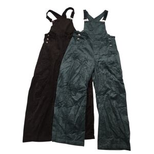 Black and Green Corduroy Overalls